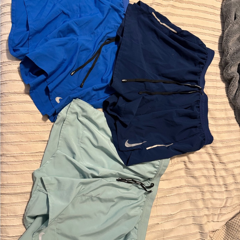 Nike Teal, Black and Navy Sports Shorts 3 pair lot- SZ x- large